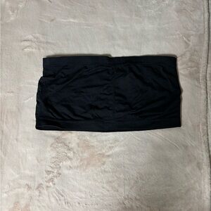 Black Strapless Bandeau Top